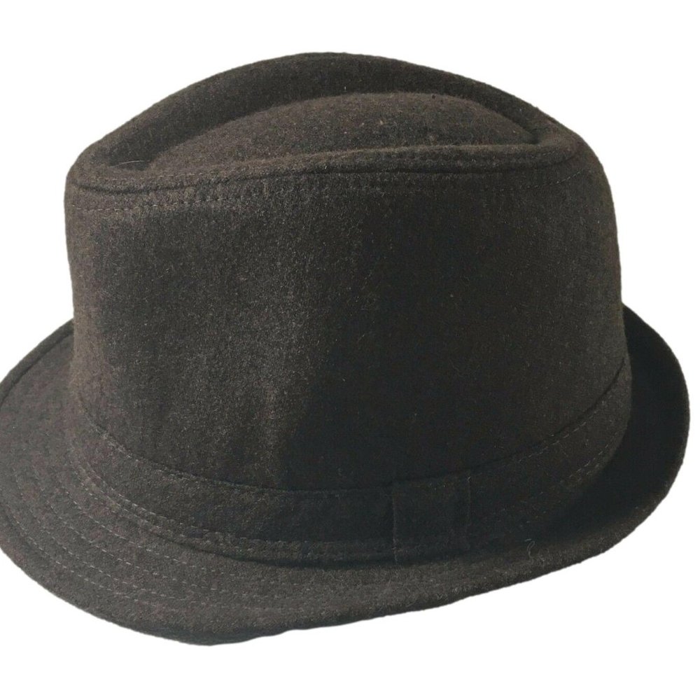 Trilby Style Wool Blend Medium Felt Hat Brown